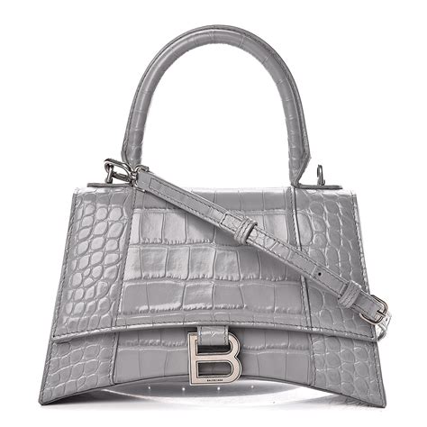 balenciaga hourglass bag crocodile.